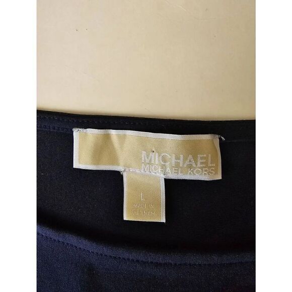 Michael Micharl Kors top Sz L Black w/chains - Picture 7 of 8